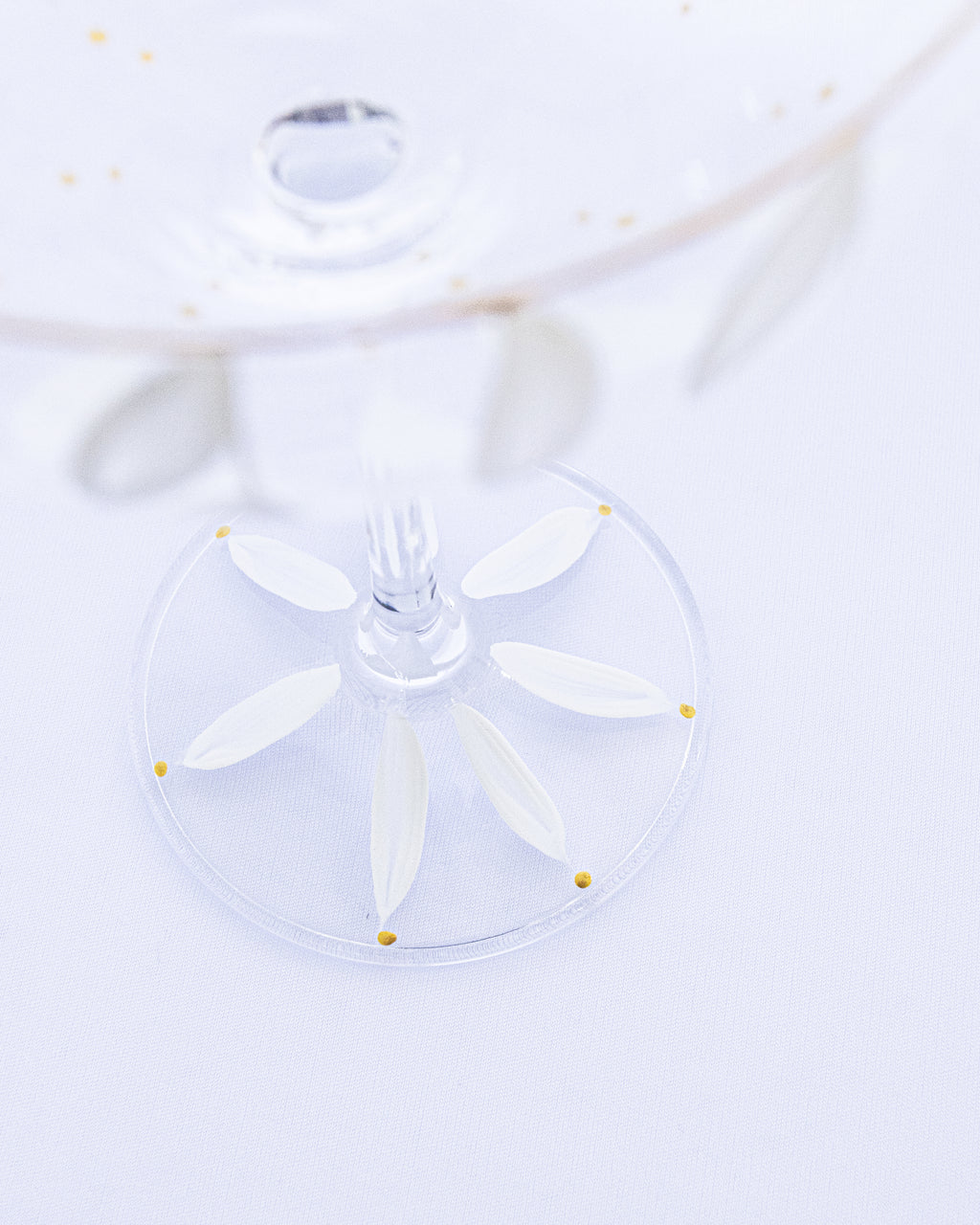 Kit Duas Taças De Espumante Plumas Branco