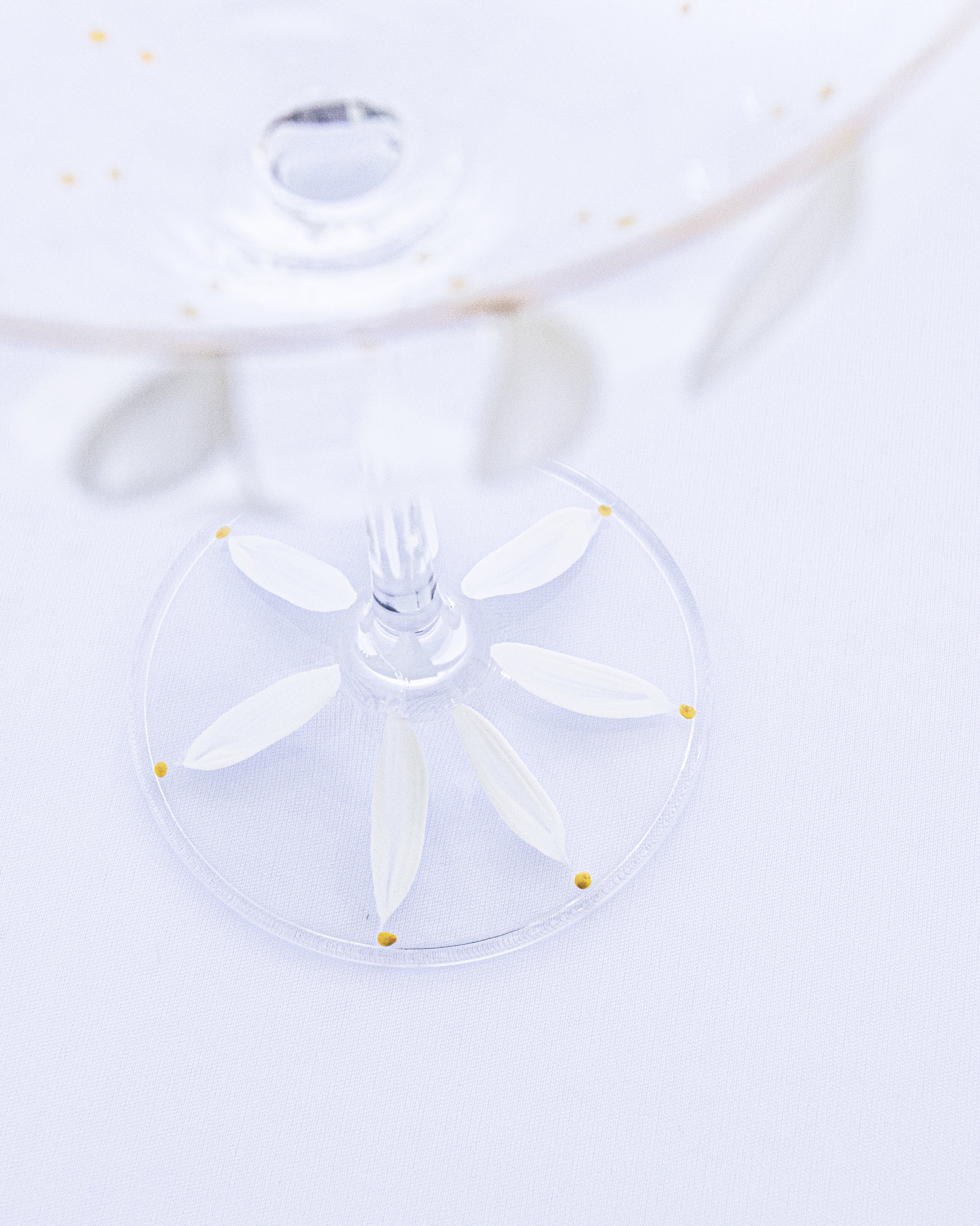Kit Duas Taças De Espumante Plumas Branco
