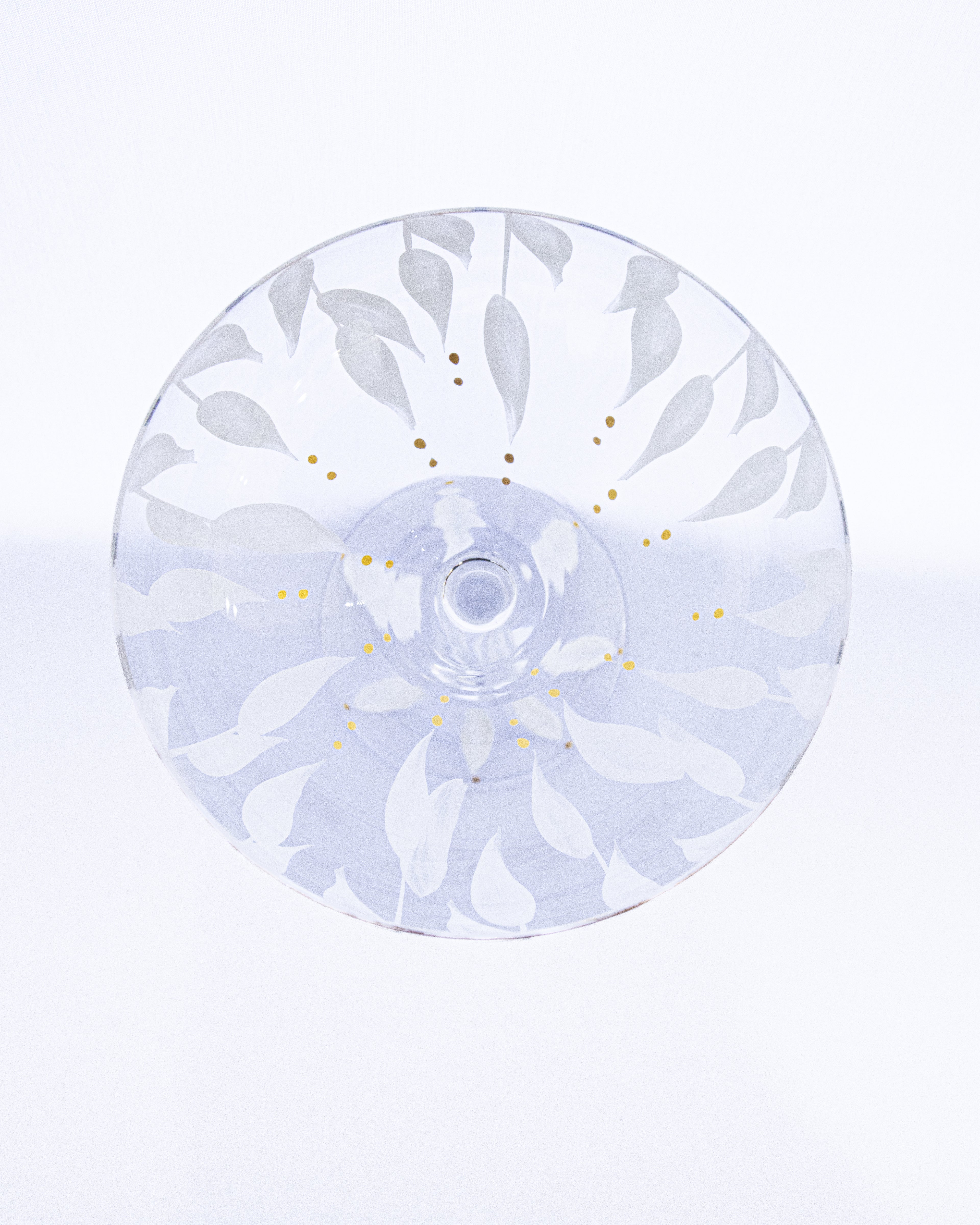 Kit Duas Taças De Espumante Plumas Branco
