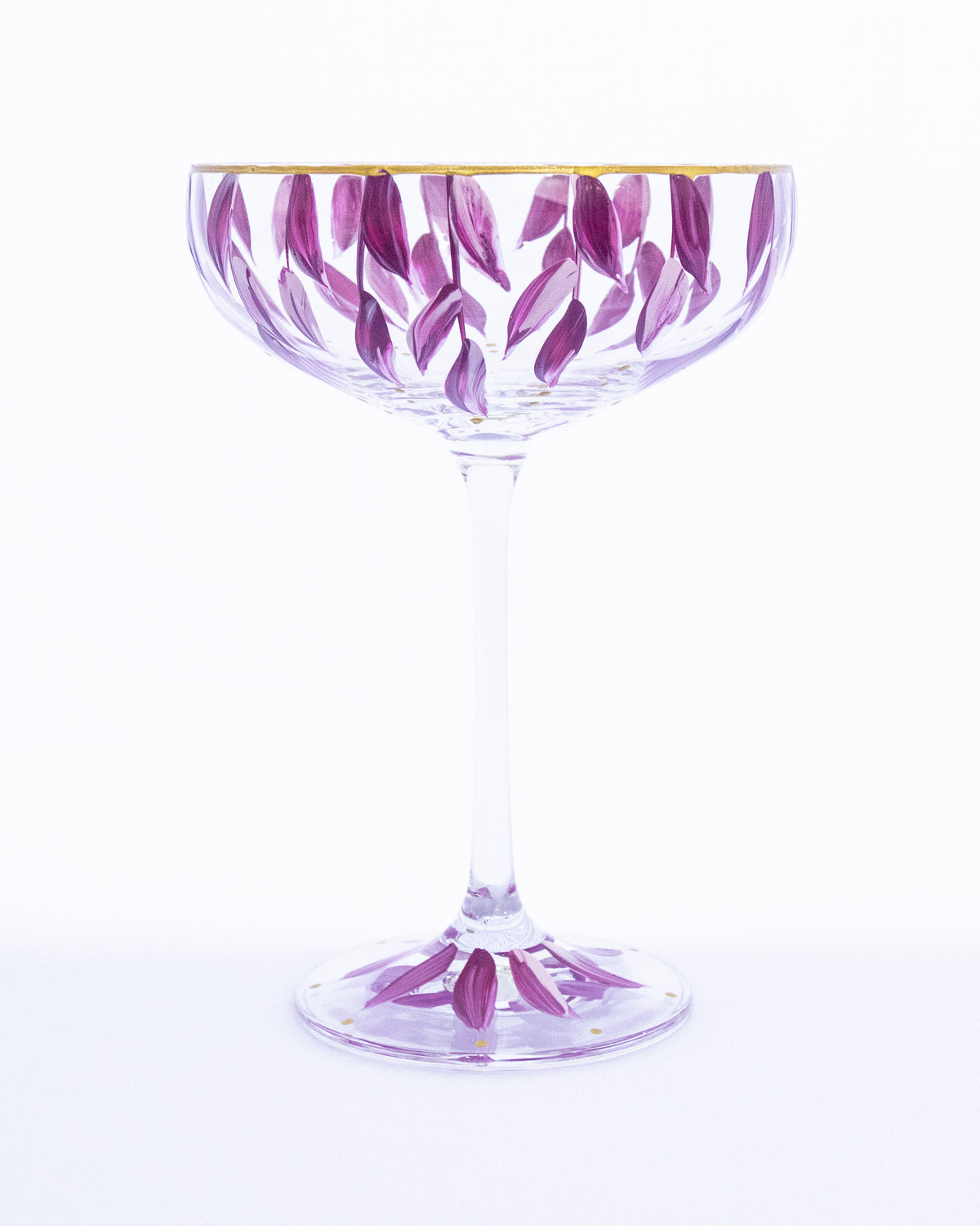 Taça De Espumante Plumas Rosa