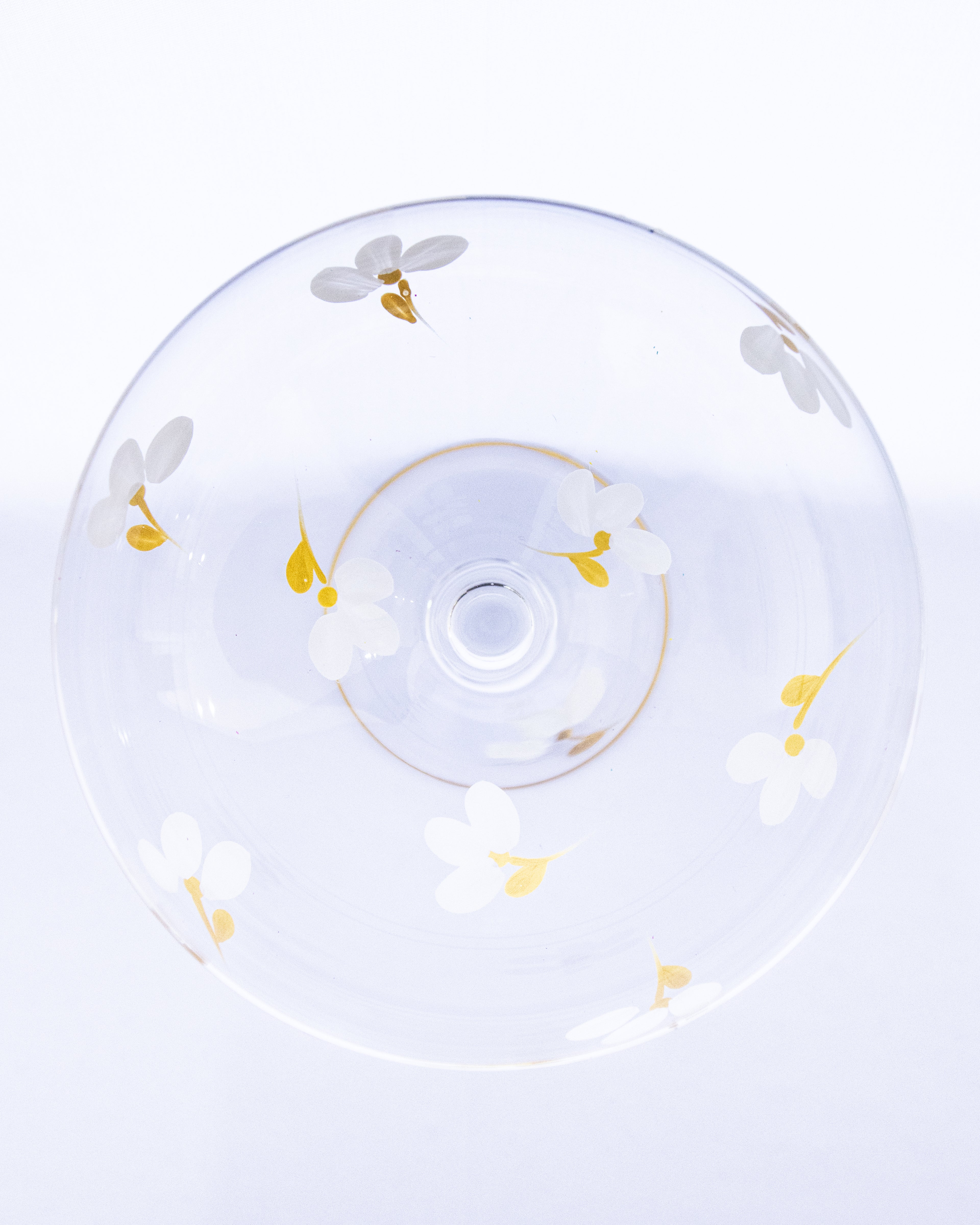 Kit Duas Taças De Espumante Flores ao Vento
