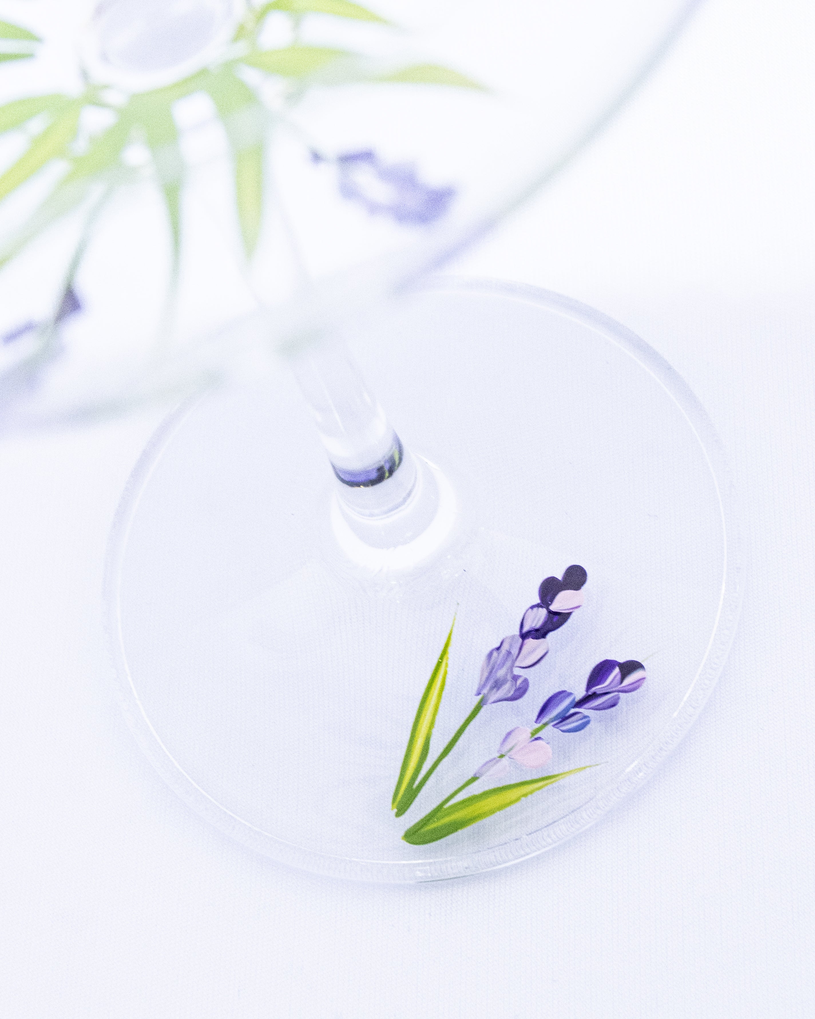 Kit Duas Taças De Espumante Lavanda