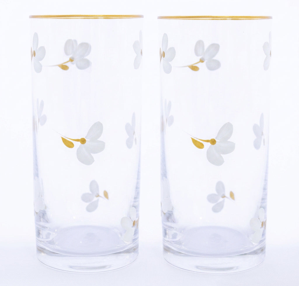 Kit Dois Copos Flores ao Vento