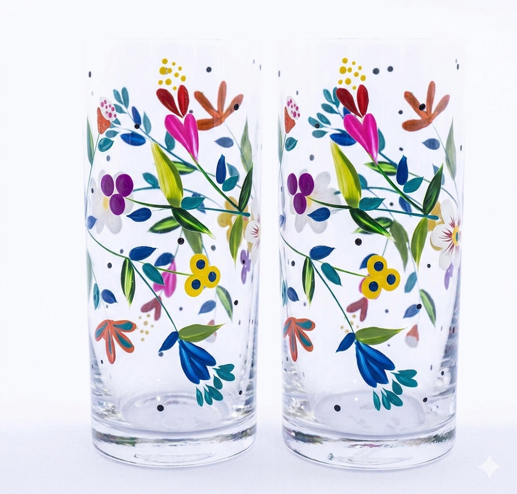 Kit Dois Copos Dança das flores