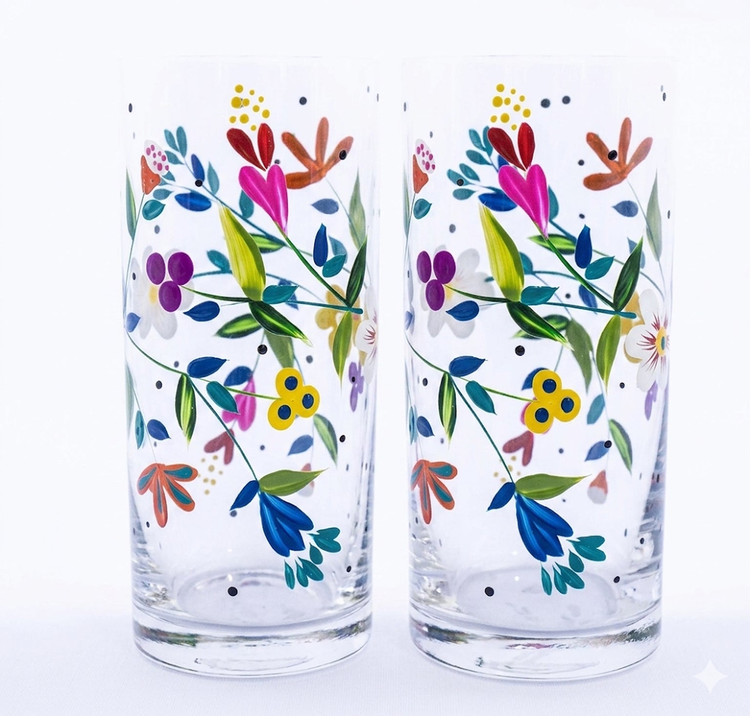 Kit Dois Copos Dança das flores