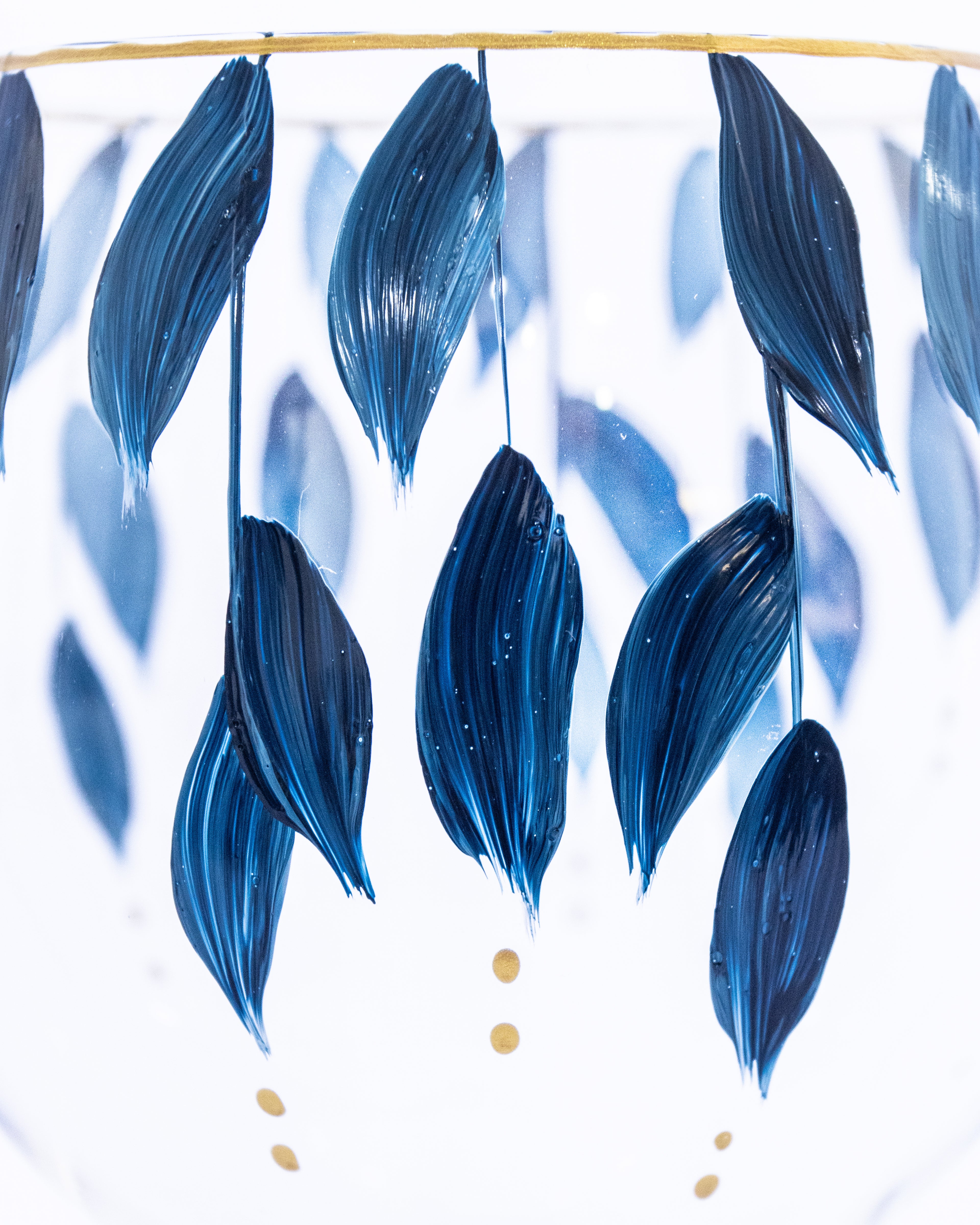 Kit Duas Taças de Gin Plumas Azul