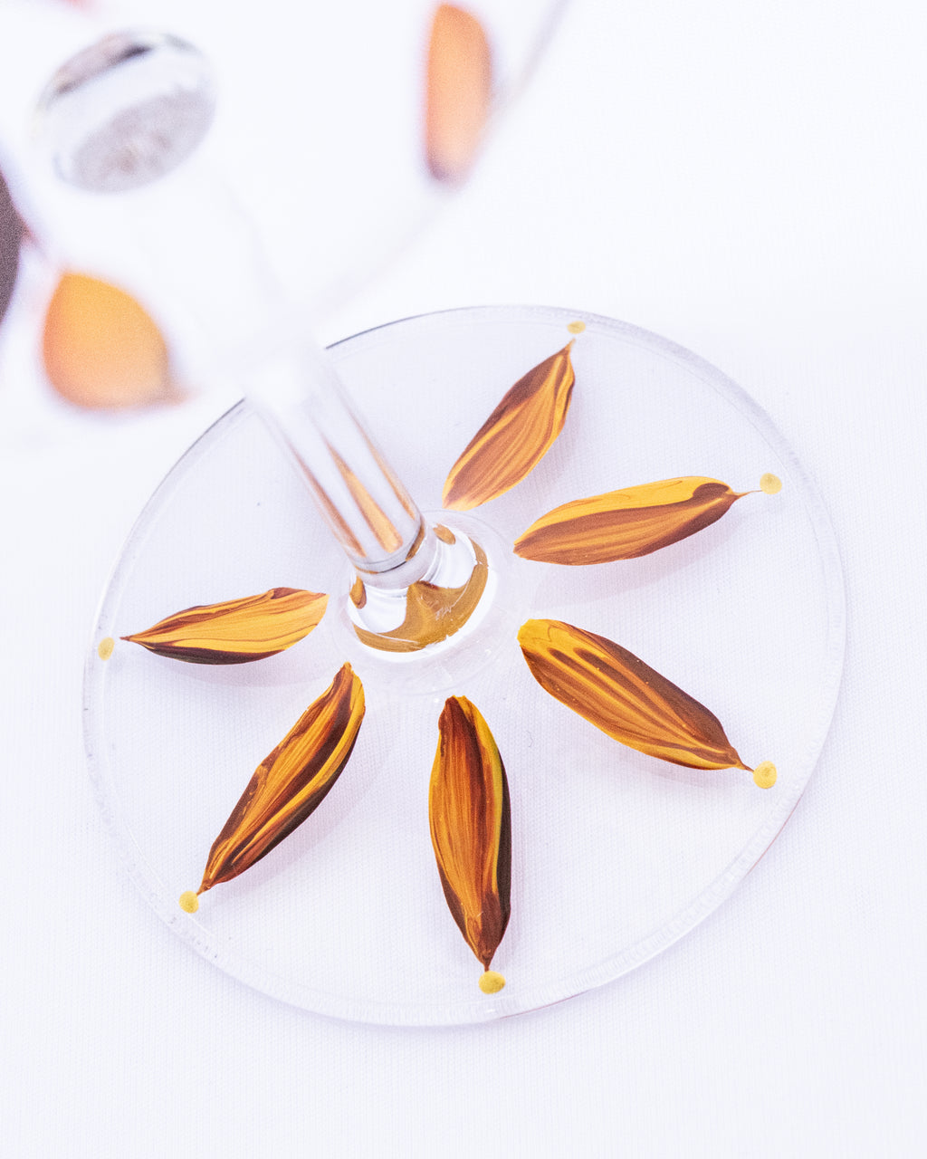 Kit Duas Taças de Gin Plumas Amarelo