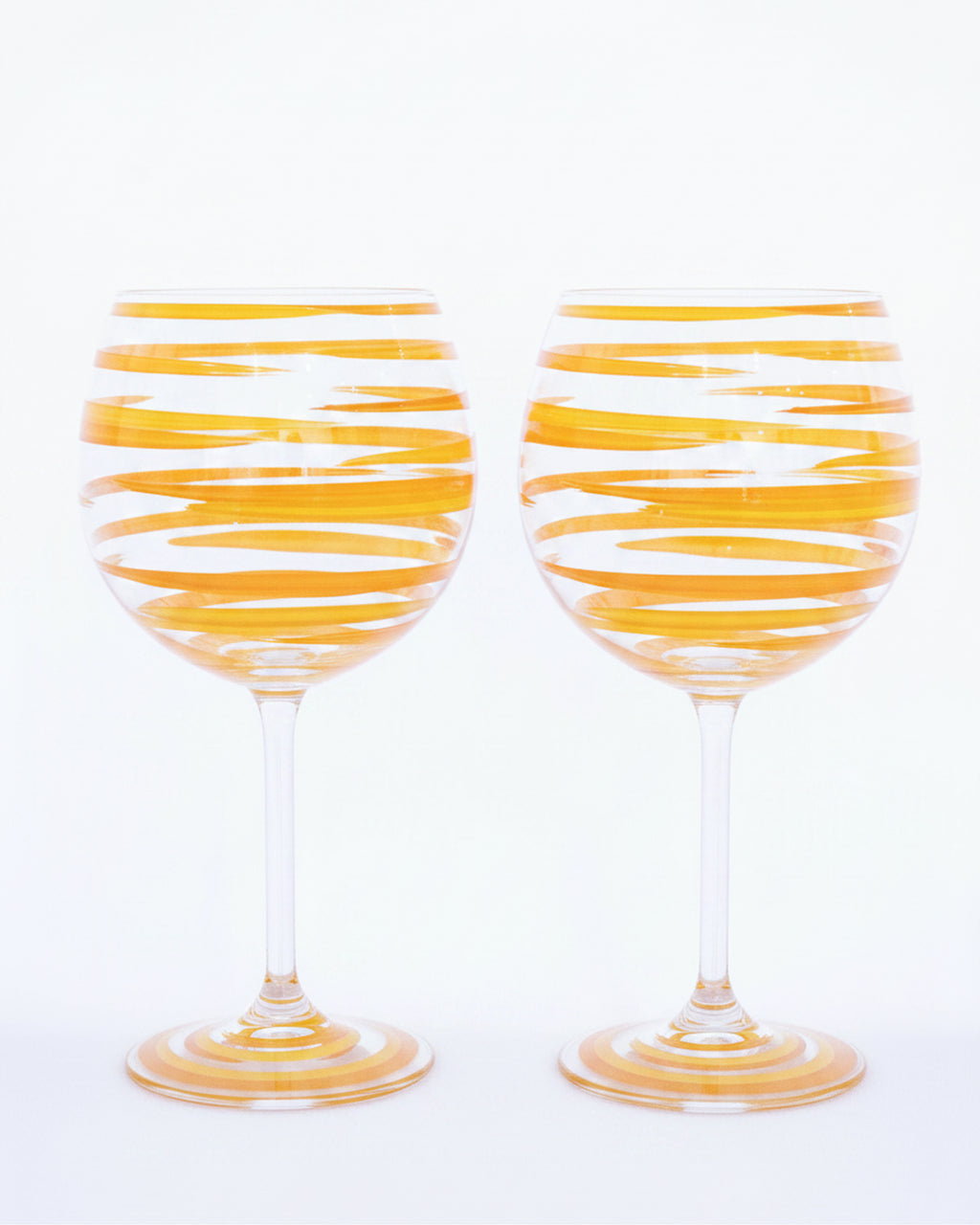 Kit Duas Taças de Gin Listras Laranja