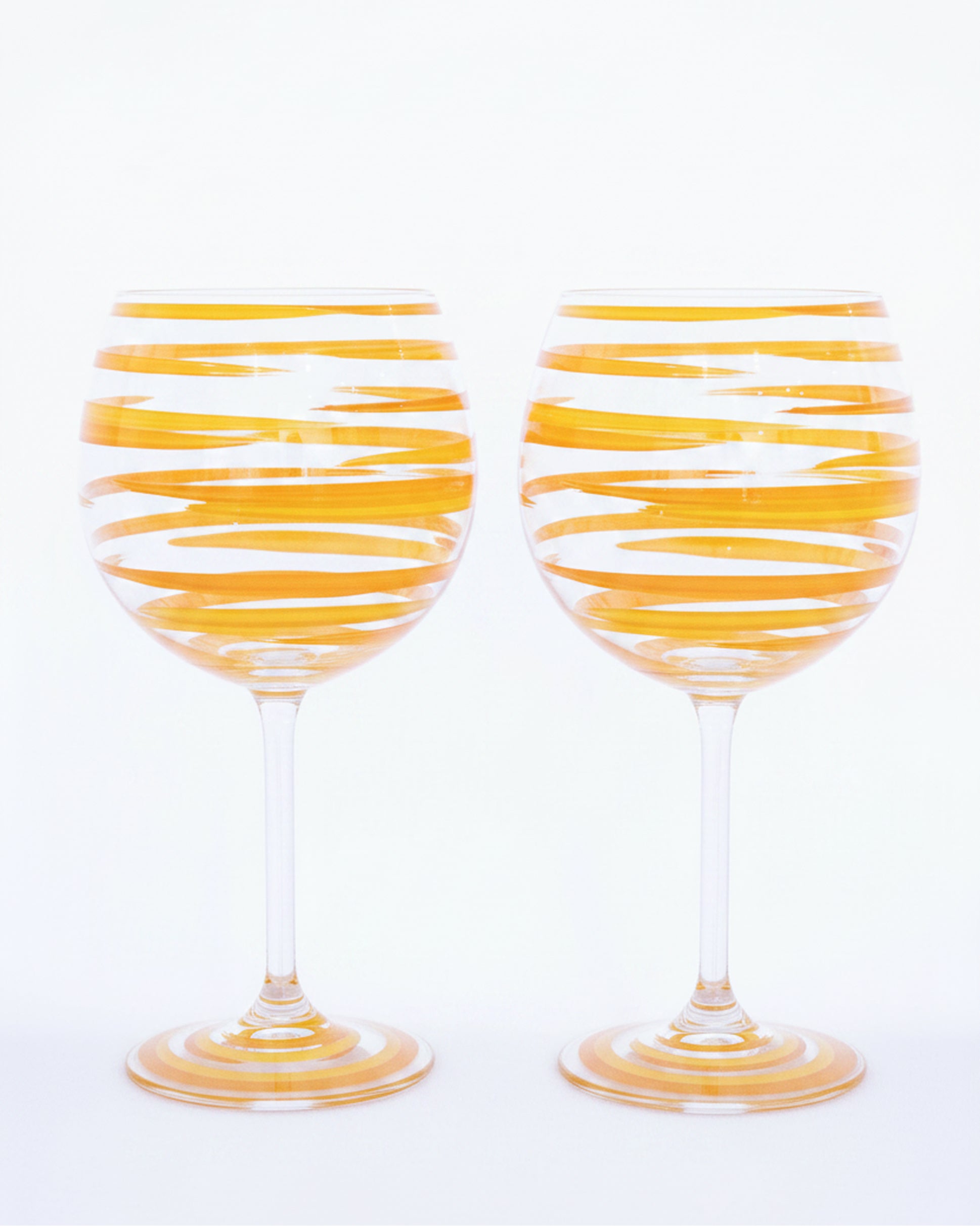 Kit Duas Taças de Gin Listras Laranja