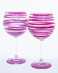 Kit Duas Taças de Gin Listras Rosa