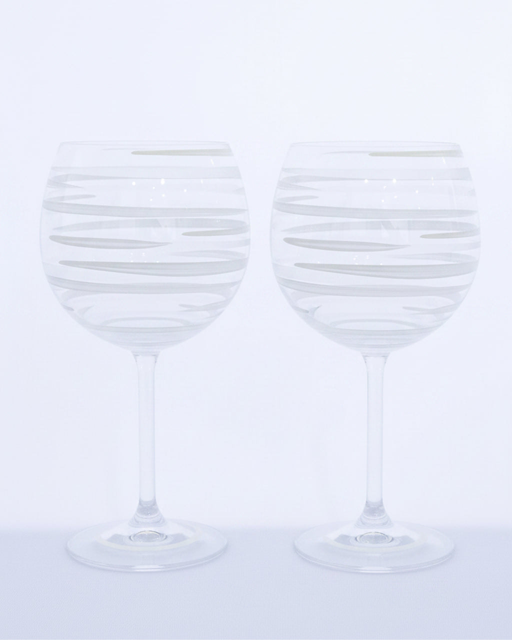 Kit Duas Taças de Gin Listras Branco