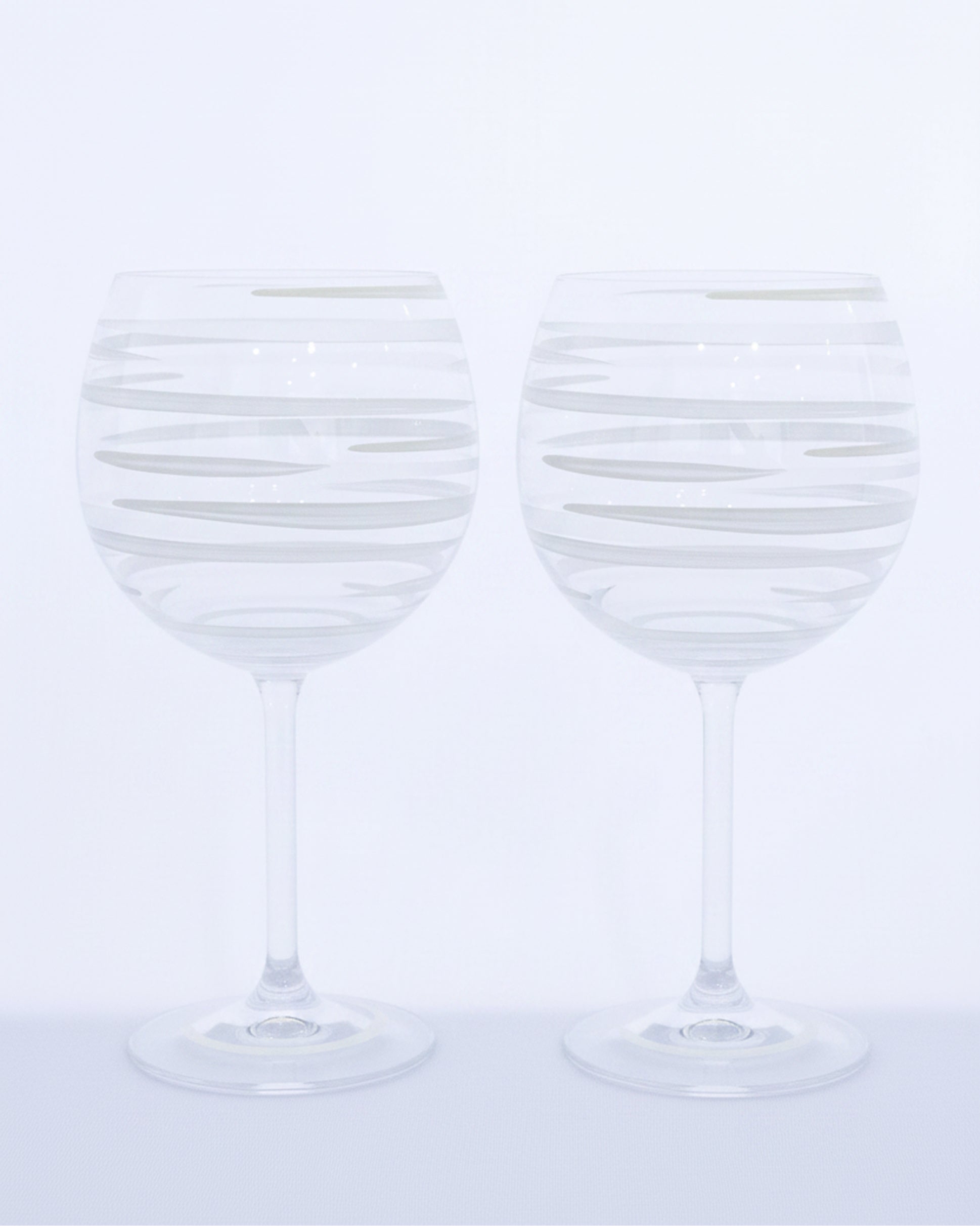 Kit Duas Taças de Gin Listras Branco