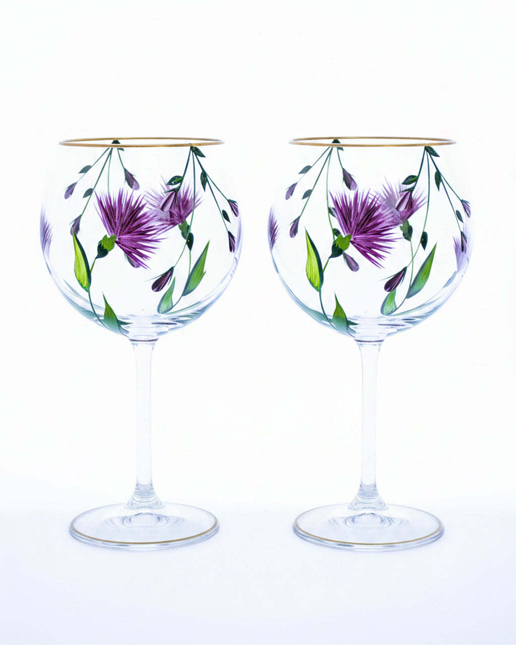 Kit Duas Taças de Gin Flores de Cardo