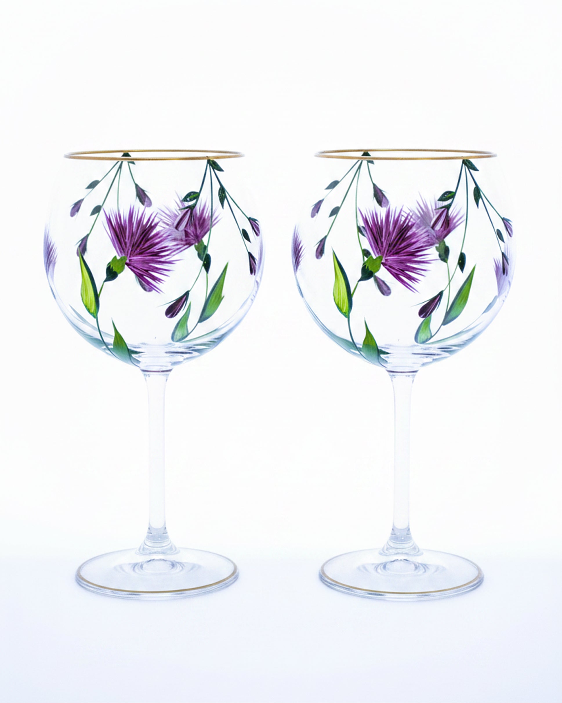 Kit Duas Taças de Gin Flores de Cardo