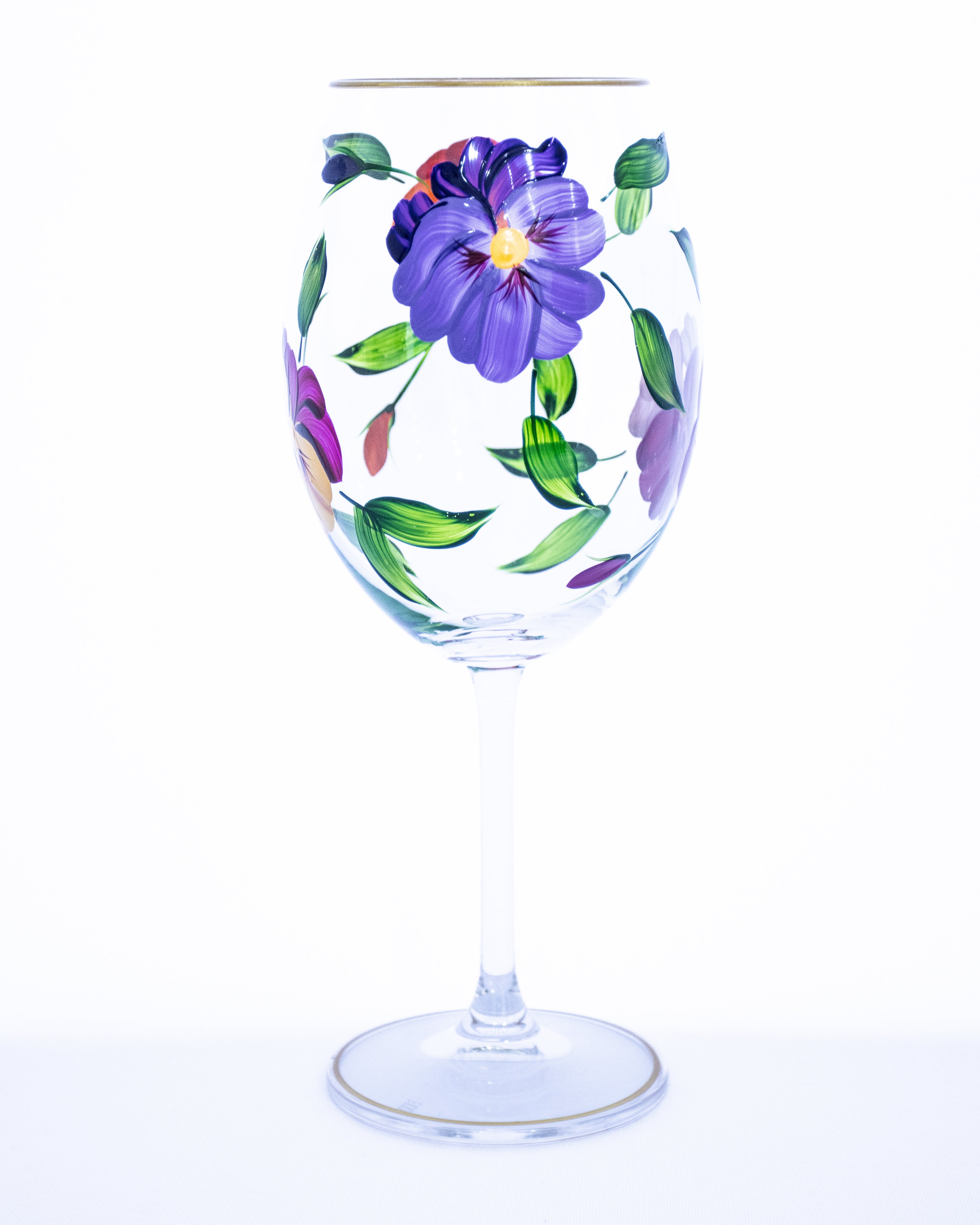 Kit Duas Taças de Vinho Amor Perfeito