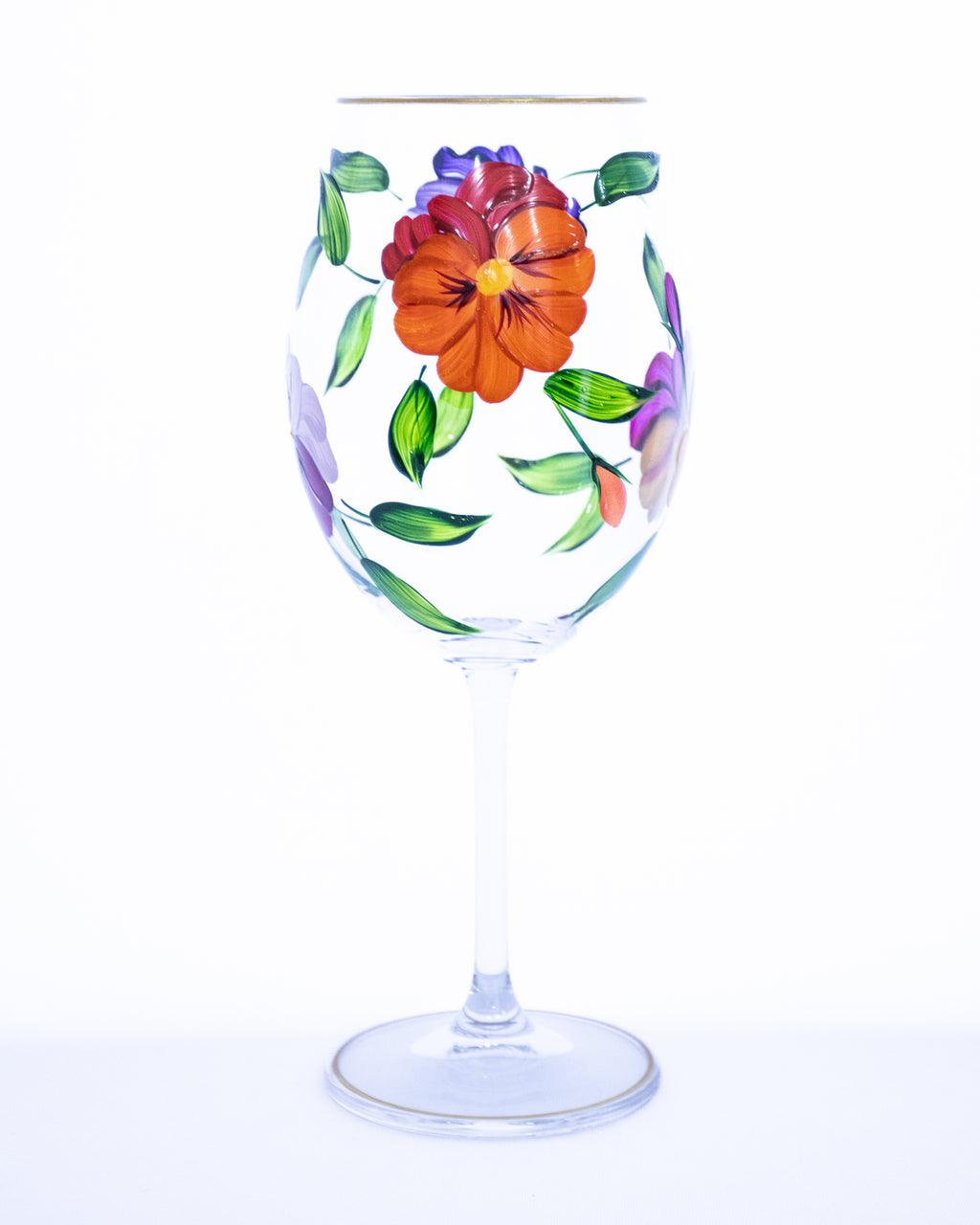 Kit Duas Taças de Vinho Amor Perfeito