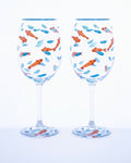 Kit Duas Taças de Vinho Carpa