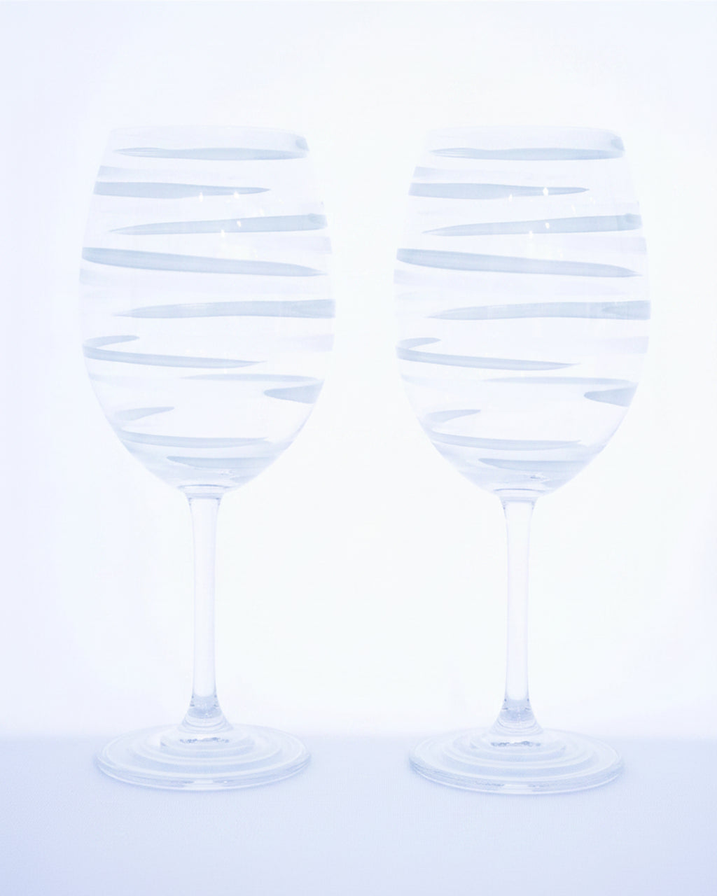 Kit Duas Taças de Vinho Listras Branco