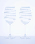 Kit Duas Taças de Vinho Listras Branco