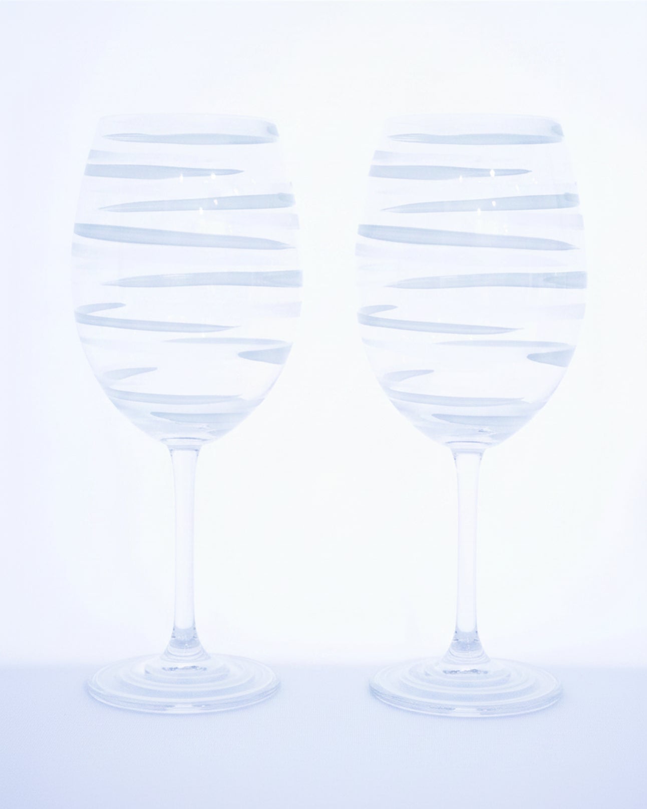 Kit Duas Taças de Vinho Listras Branco