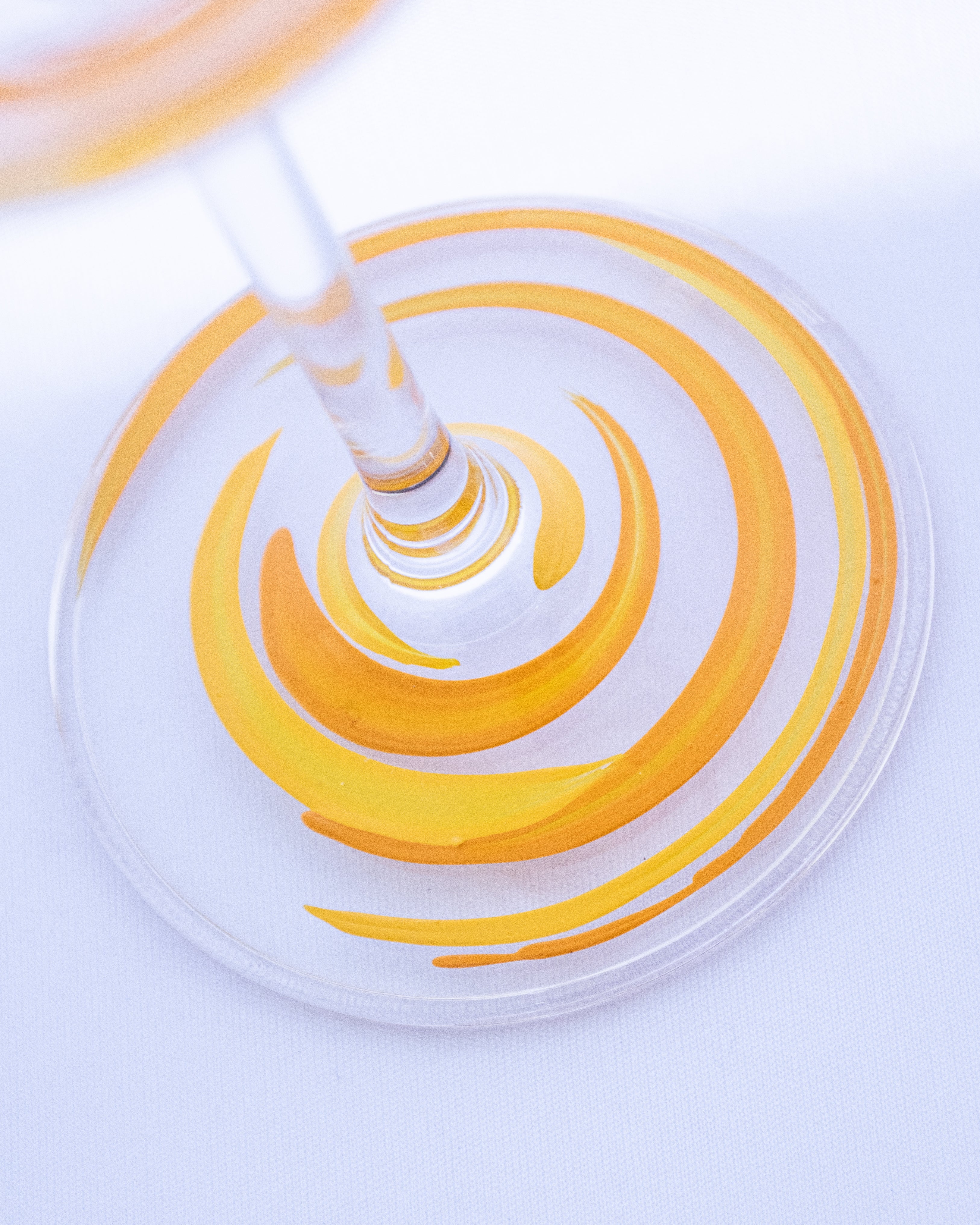 Kit Duas Taças de Vinho Listras Laranja