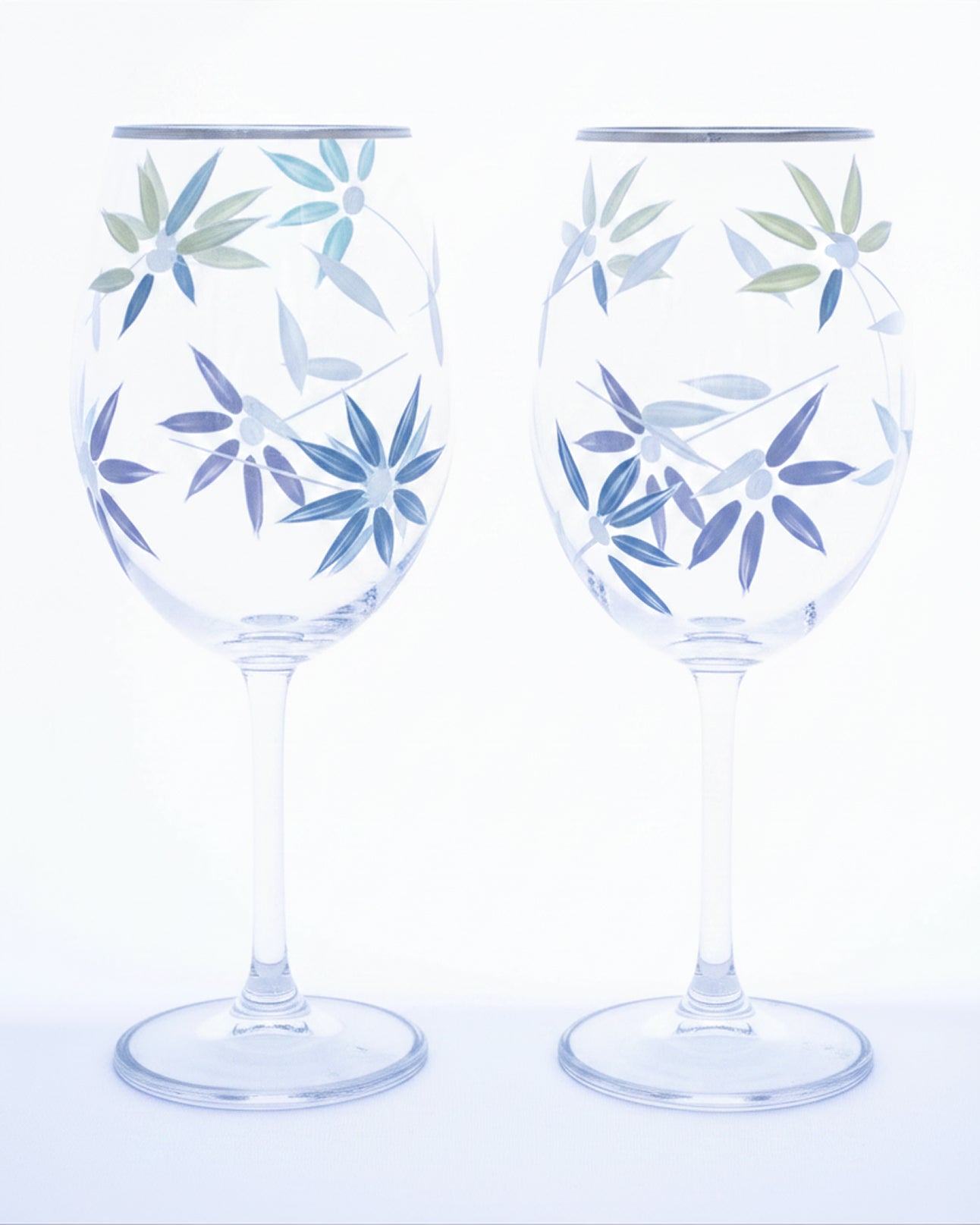 Kit Duas Taças de Vinho Pétalas