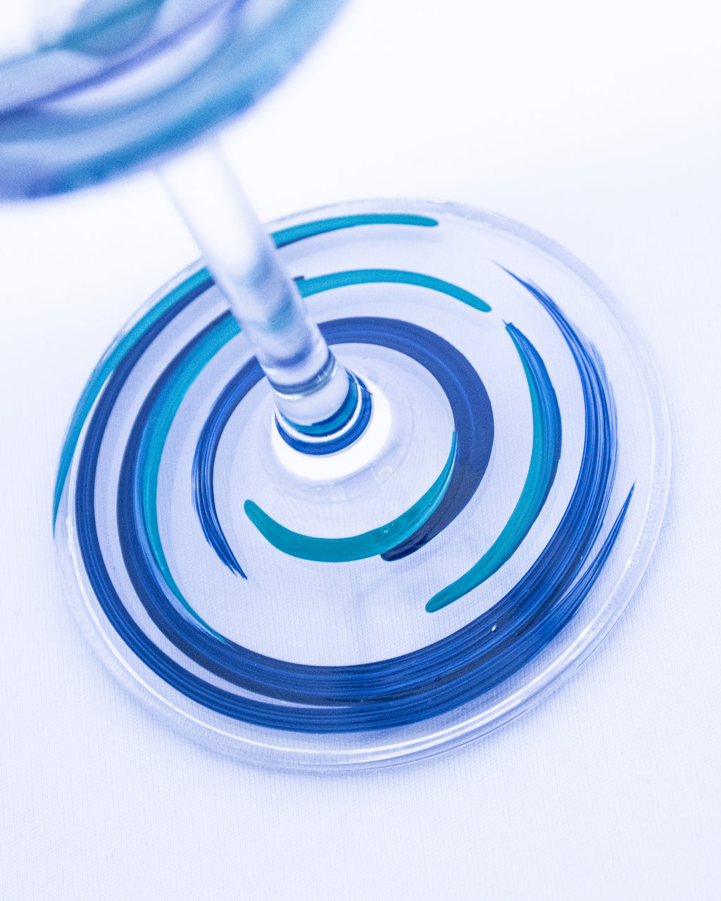 Kit Duas Taças de Vinho Listras Azul