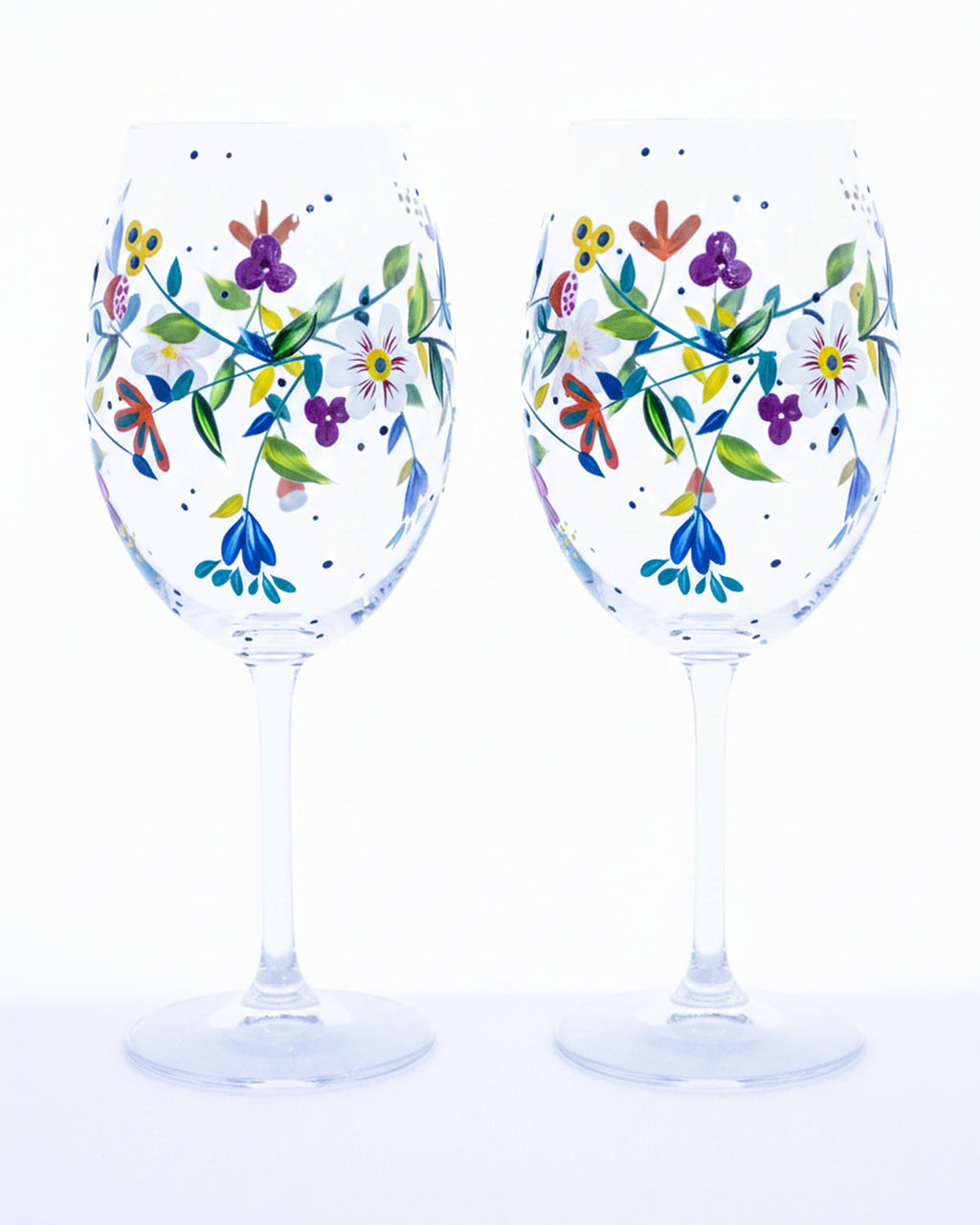 Kit Duas Taças de Vinho Dança das flores