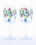 Kit Duas Taças de Vinho Dança das flores