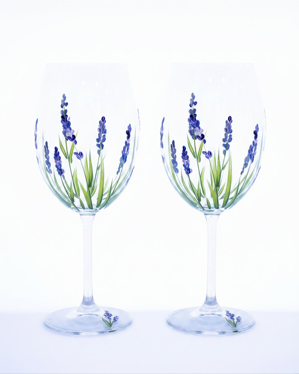 Kit Duas Taças de Vinho Lavanda