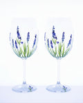 Kit Duas Taças de Vinho Lavanda