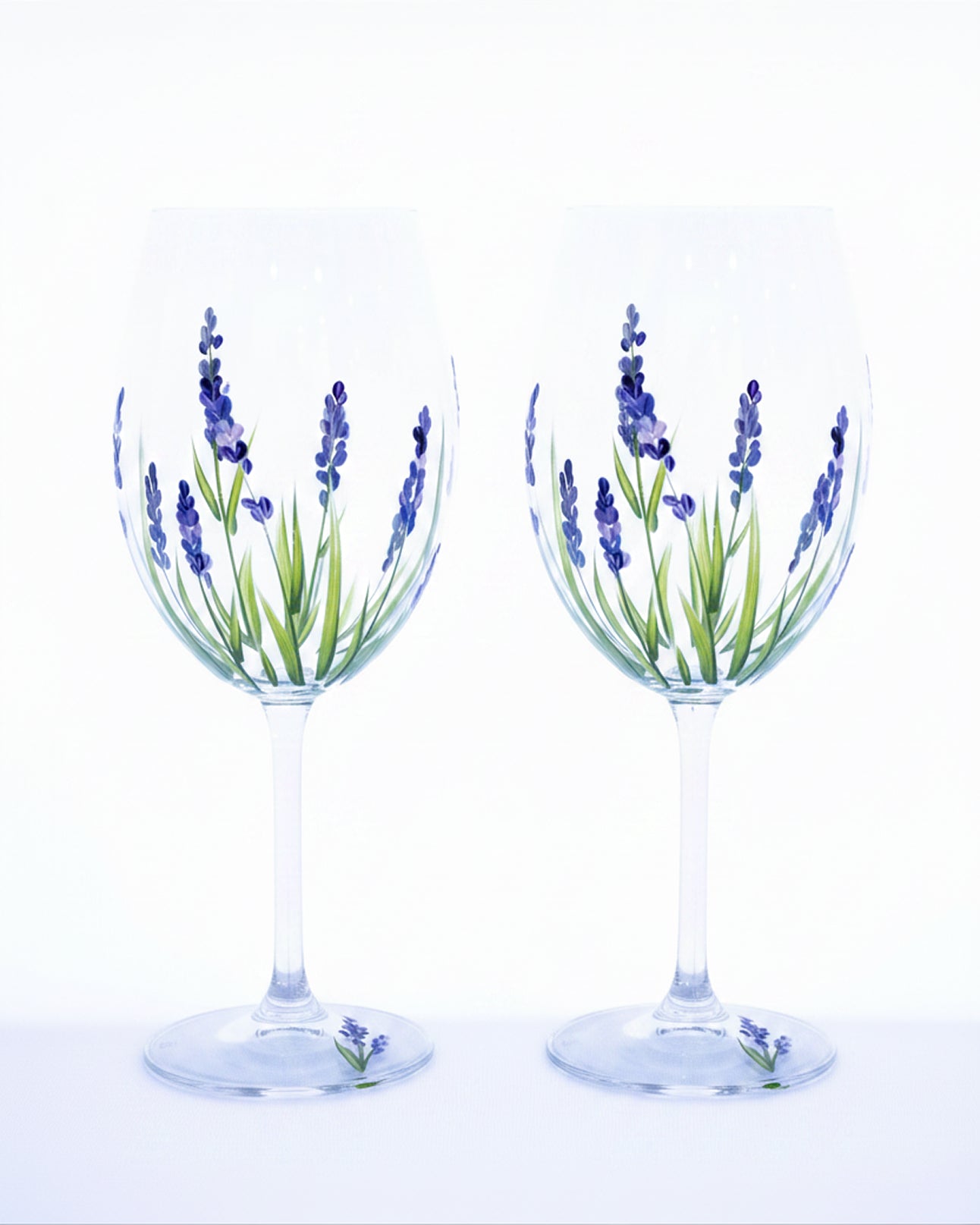 Kit Duas Taças de Vinho Lavanda