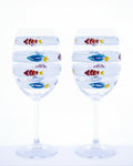 Kit Duas Taças de Vinho Peixinhos