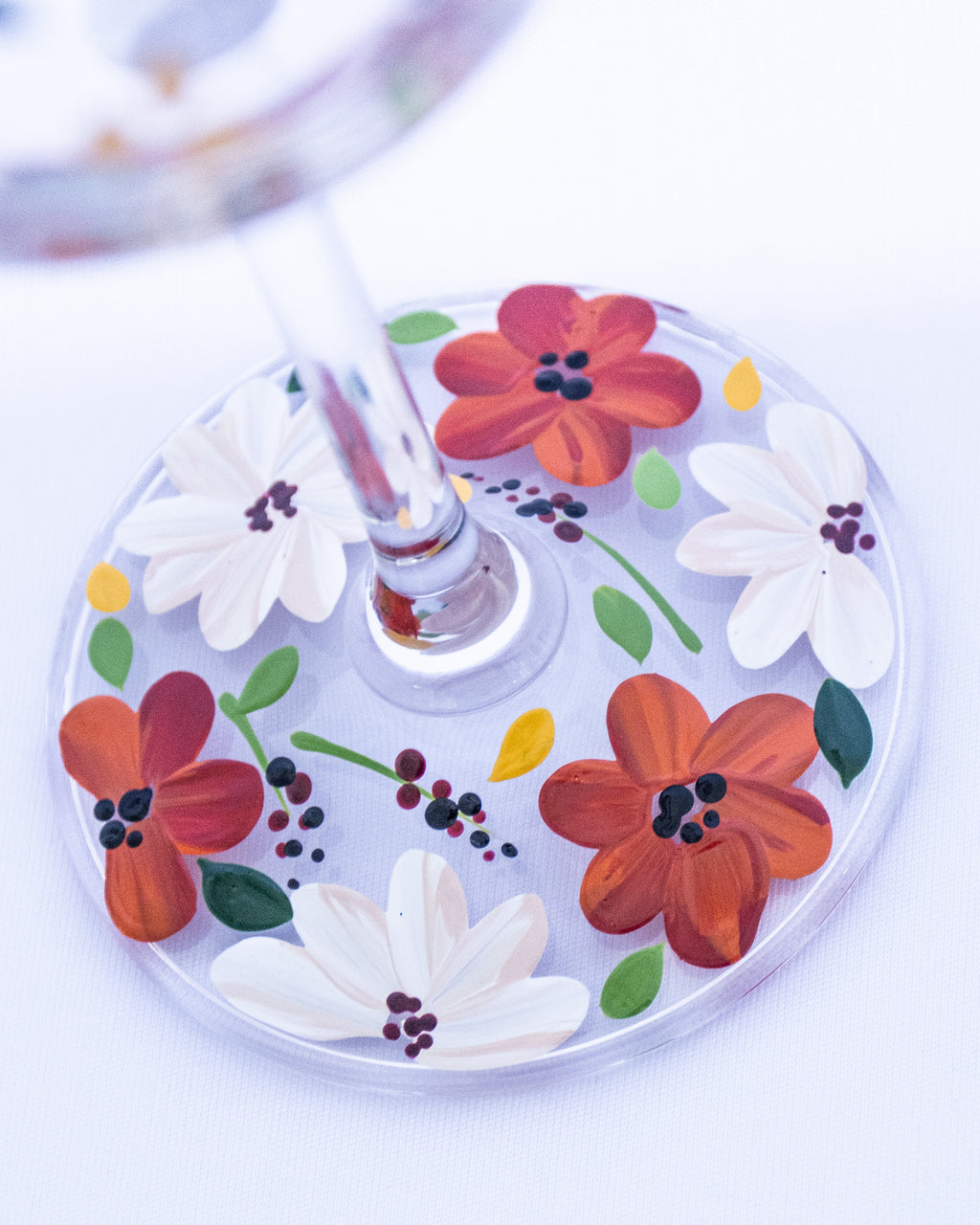 Kit Duas Taças de Vinho Flores do Campo