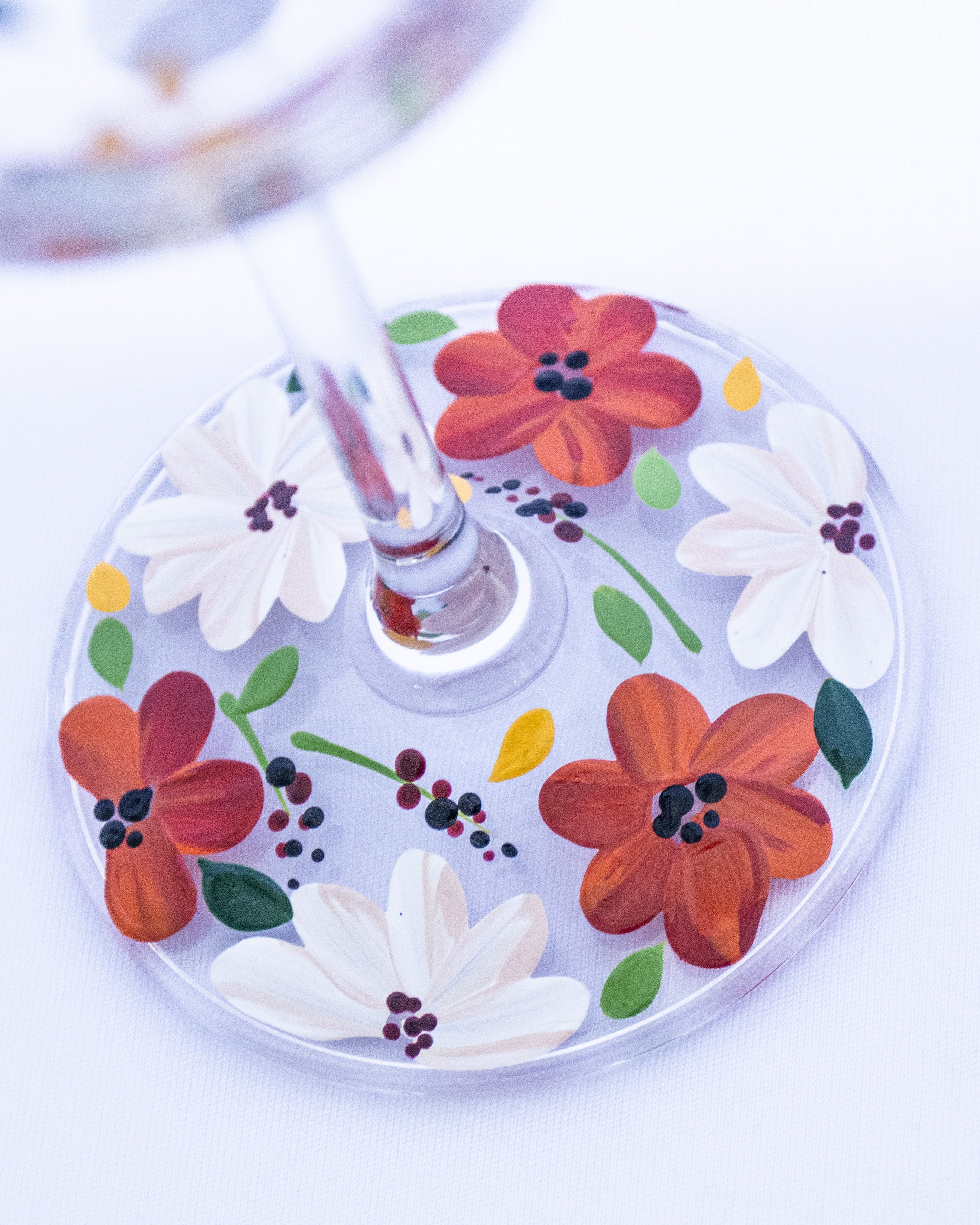 Kit Duas Taças de Vinho Flores do Campo