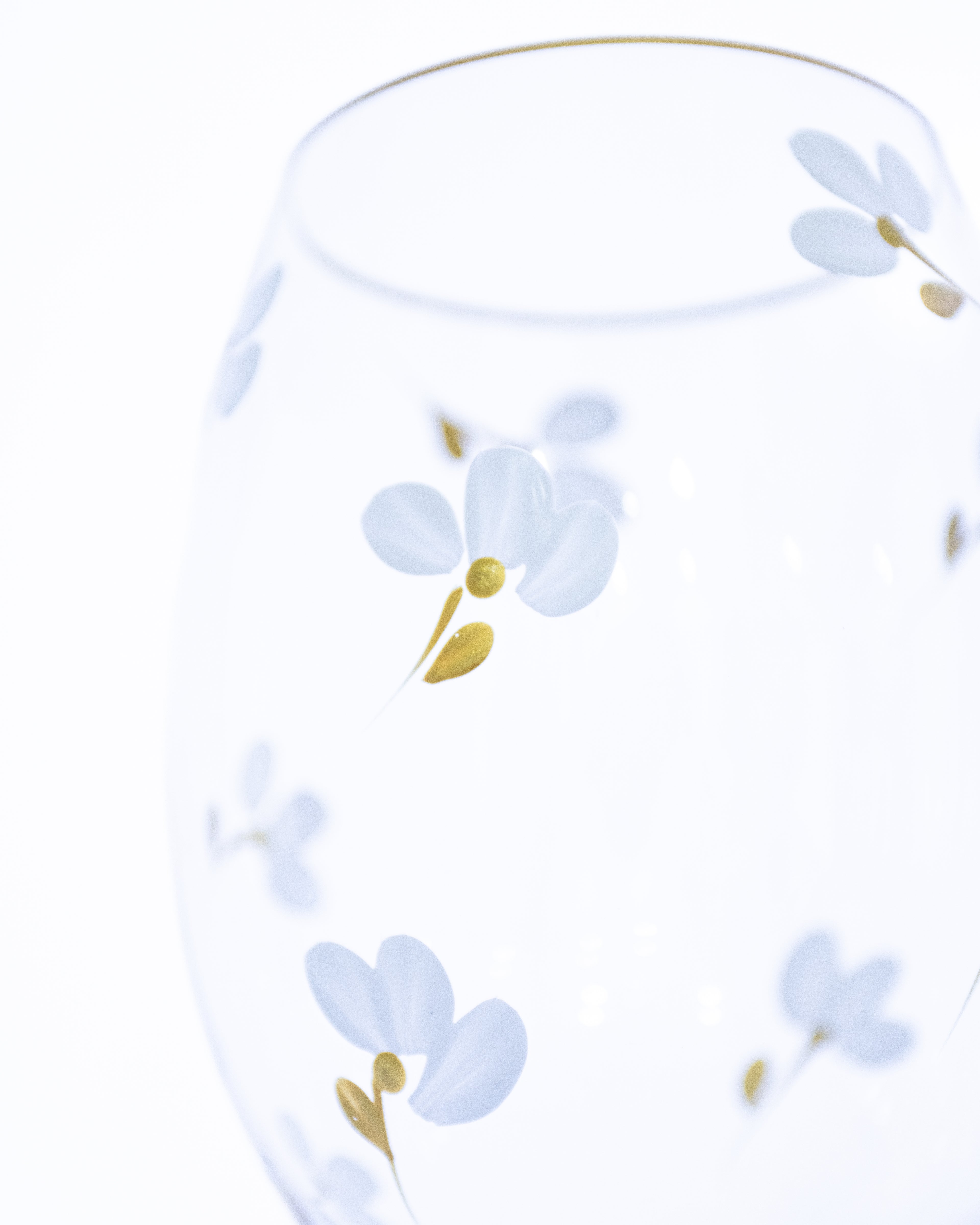 Kit Duas Taças de Vinho Flores ao Vento
