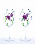 Kit Duas Taças de Vinho Flores de Cardo