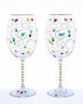 Kit Duas Taças de Vinho Arabesco