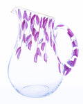 Jarra de Vidro Plumas Rosa