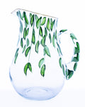 Jarra de Vidro Plumas Verde
