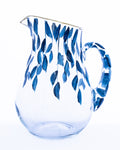 Jarra de Vidro Plumas Azul