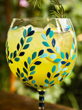 Kit Duas Taças de Gin Folhas Azul