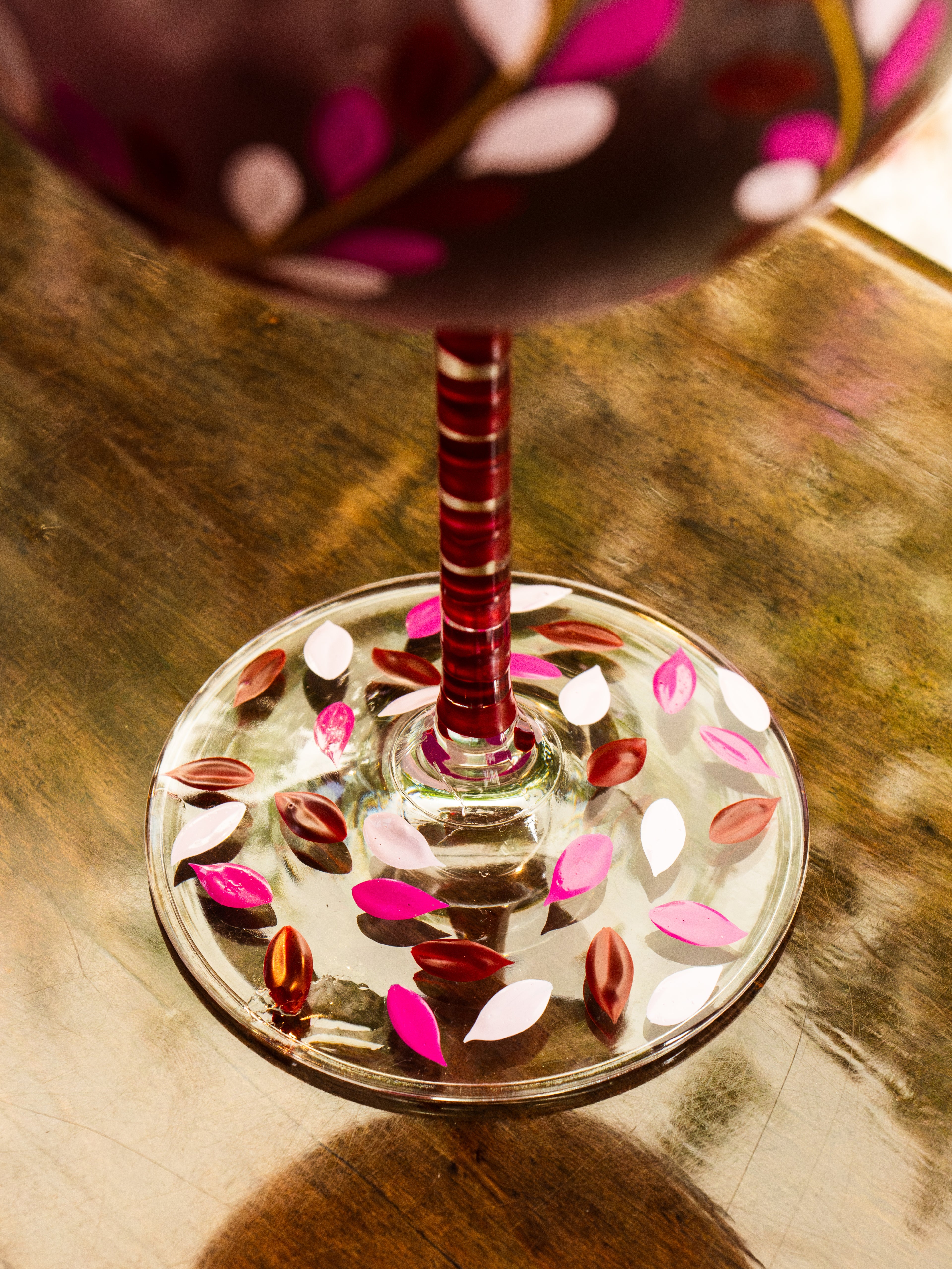 Kit Duas Taças de Gin Folhas Rosa