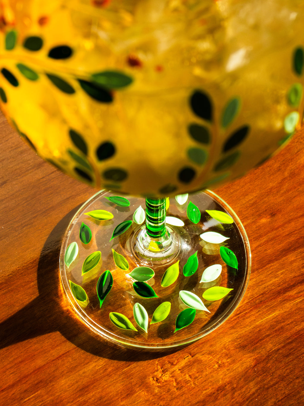 Kit Duas Taças de Gin Folhas Verde