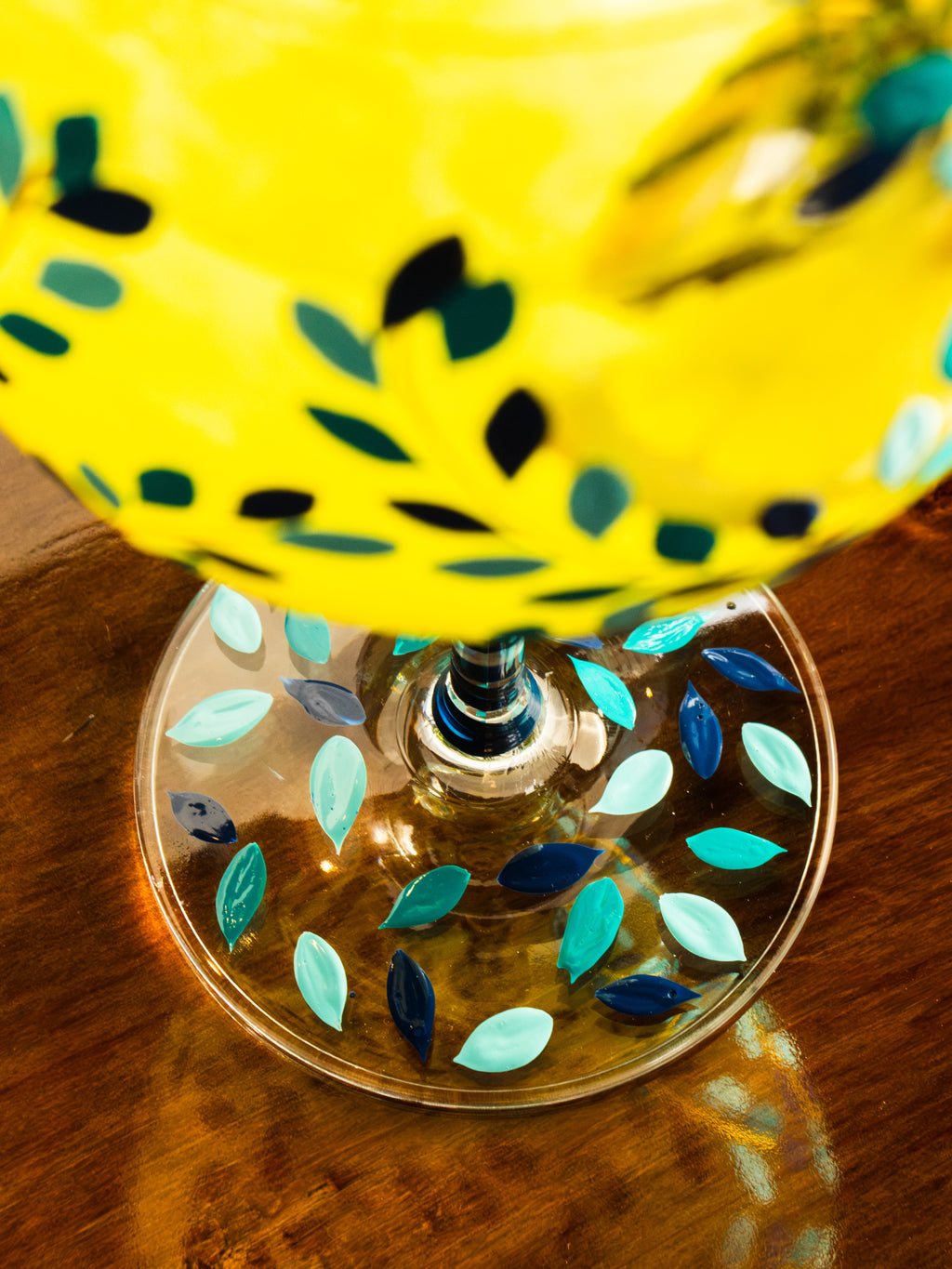 Kit Duas Taças de Gin Folhas Azul