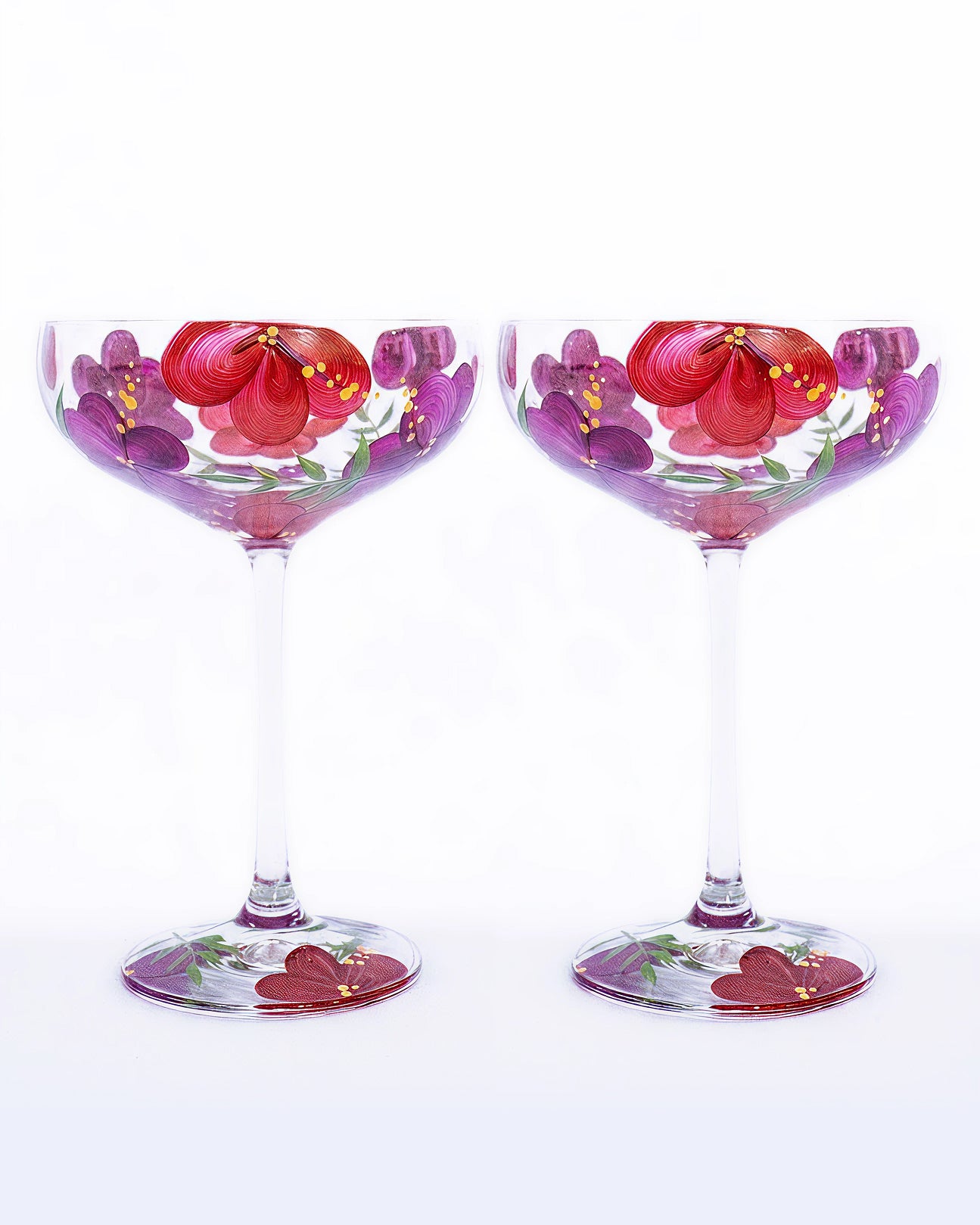 Kit Duas Taças De Espumante Hibisco