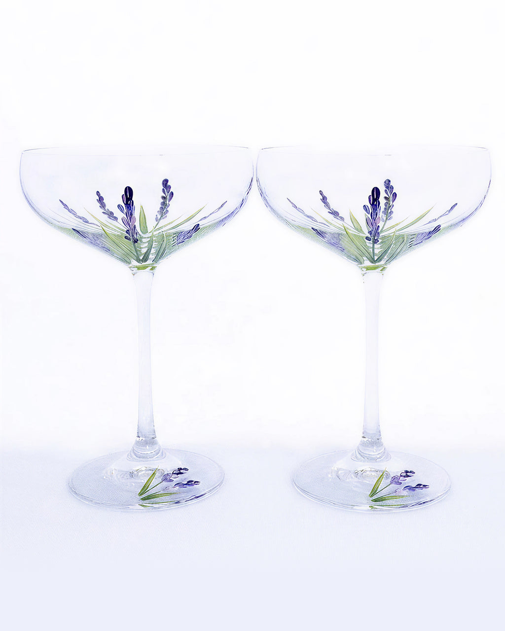 Kit Duas Taças De Espumante Lavanda