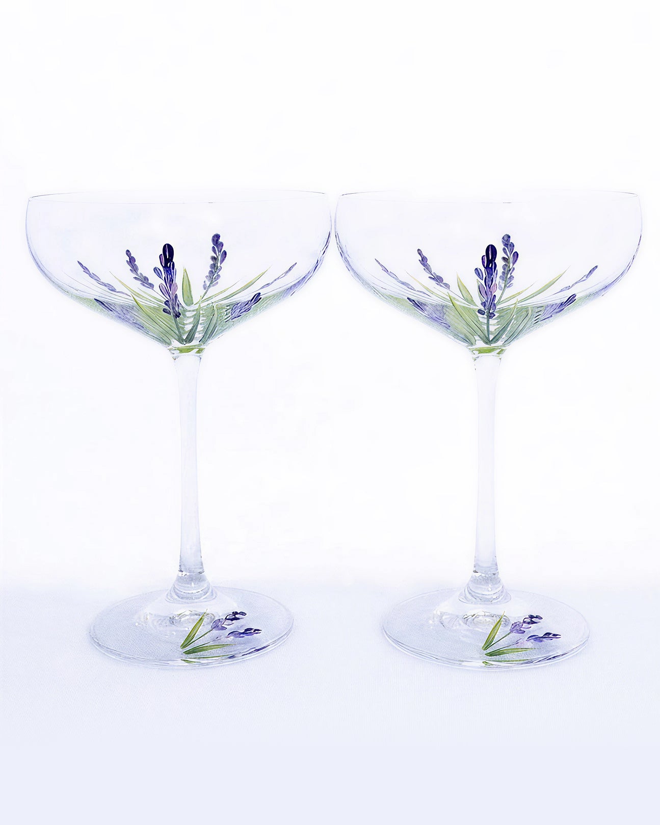 Kit Duas Taças De Espumante Lavanda
